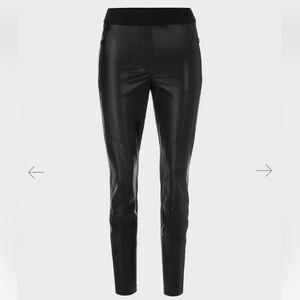 MarcCain Black Faux Leather Pants size US 6